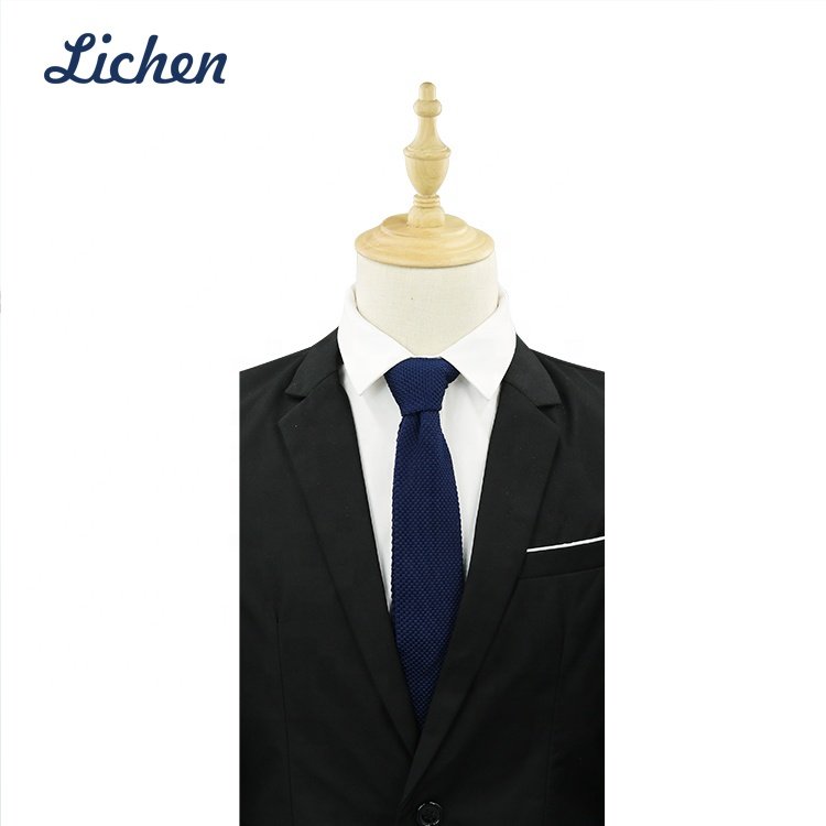 Gravata Slim Gravatas Para Homens Polyester Men Knit Tie for Knitted Machine Weave Necktie