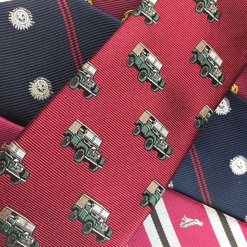Business Burguandy Navy Striped Polyester Woven Jacquard Mens Logo Neckties Custom Private Label Necktie