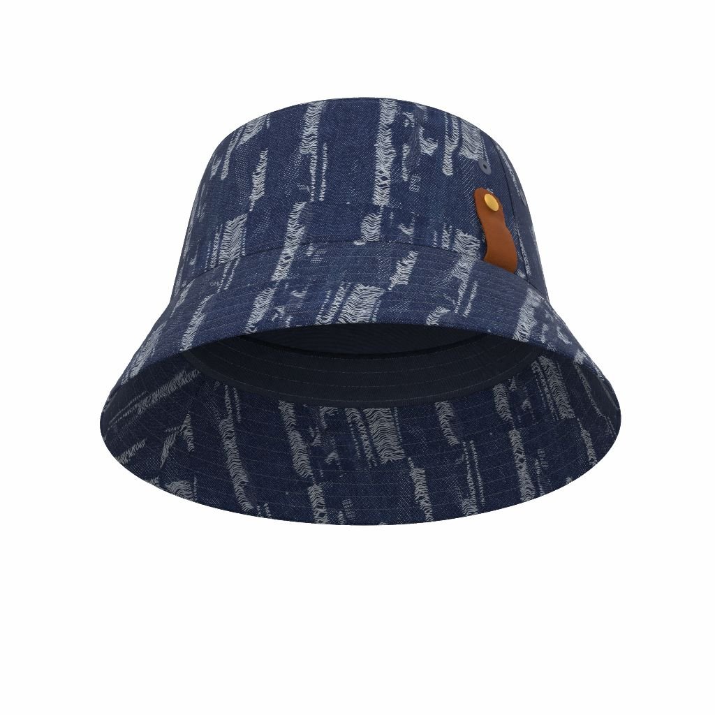Wholesale Designer Custom Bucket Sun Hats for Men Woman Washed Denim Plain Cotton Unisex Adult Street Style Sunhat