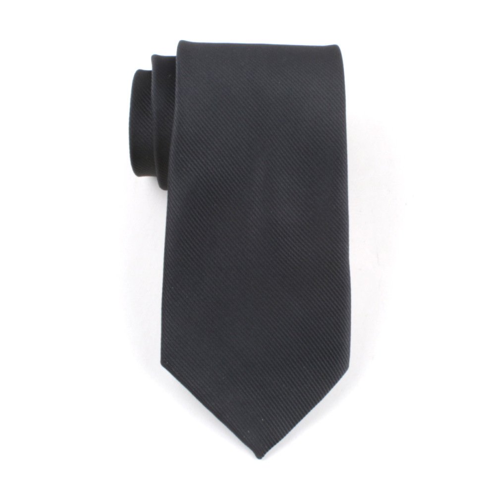 Hot selling pure color Men's tie, polyester tie 8cm solid color fine thread jacquard tie spot a wholesale