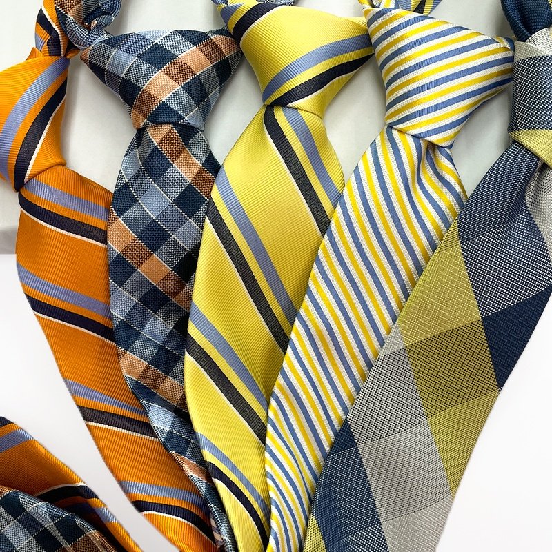 Wholesale high quality pink corbatas para hombres de seda 100 silk neckties cheap corbatas col con rallas amarilla mens silk tie