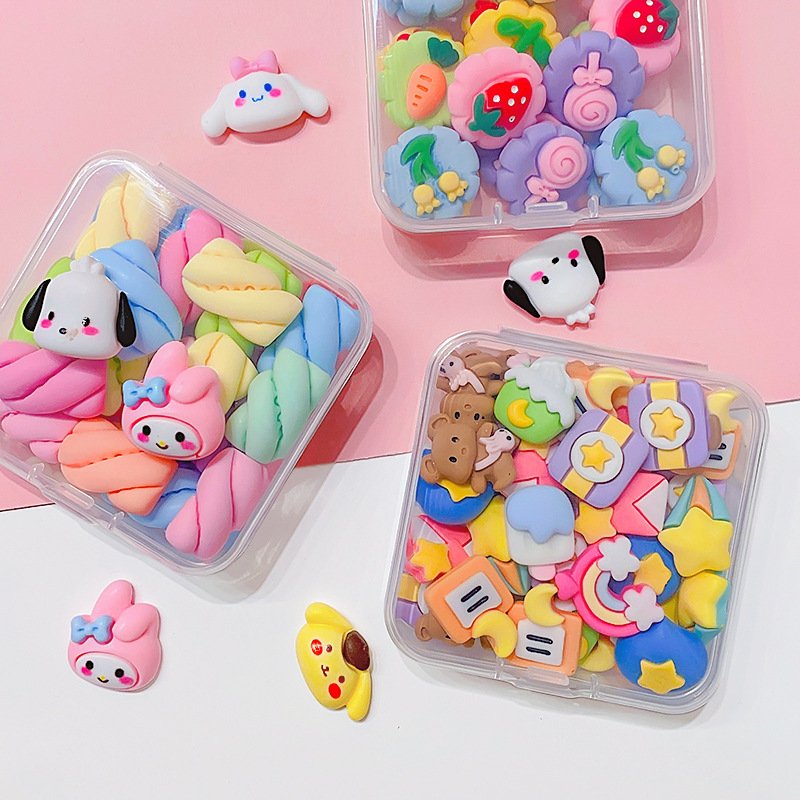 Boxed Resin Accessories Glue DIY Material Wholesale High-End Cartoon Handmade Phone Case