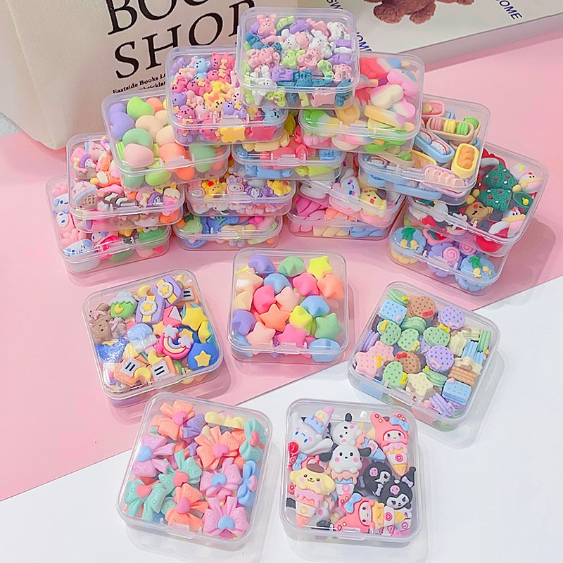 Boxed Resin Accessories Glue DIY Material Wholesale High-End Cartoon Handmade Phone Case