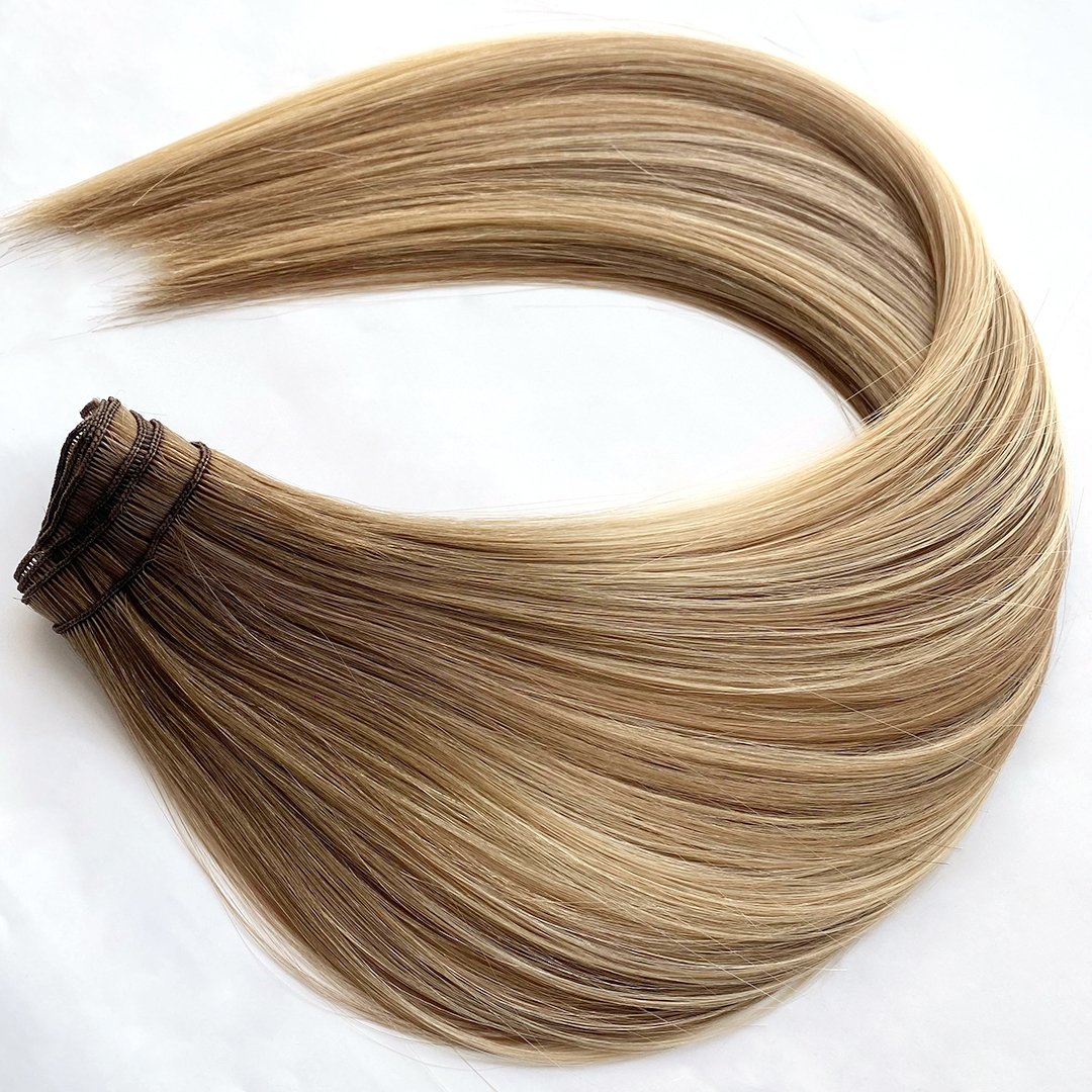 2024 Luxury quality human Handtied weft hair Remy Cuticle aligned 18in 22in warm and cold color ready to ship wholesale price