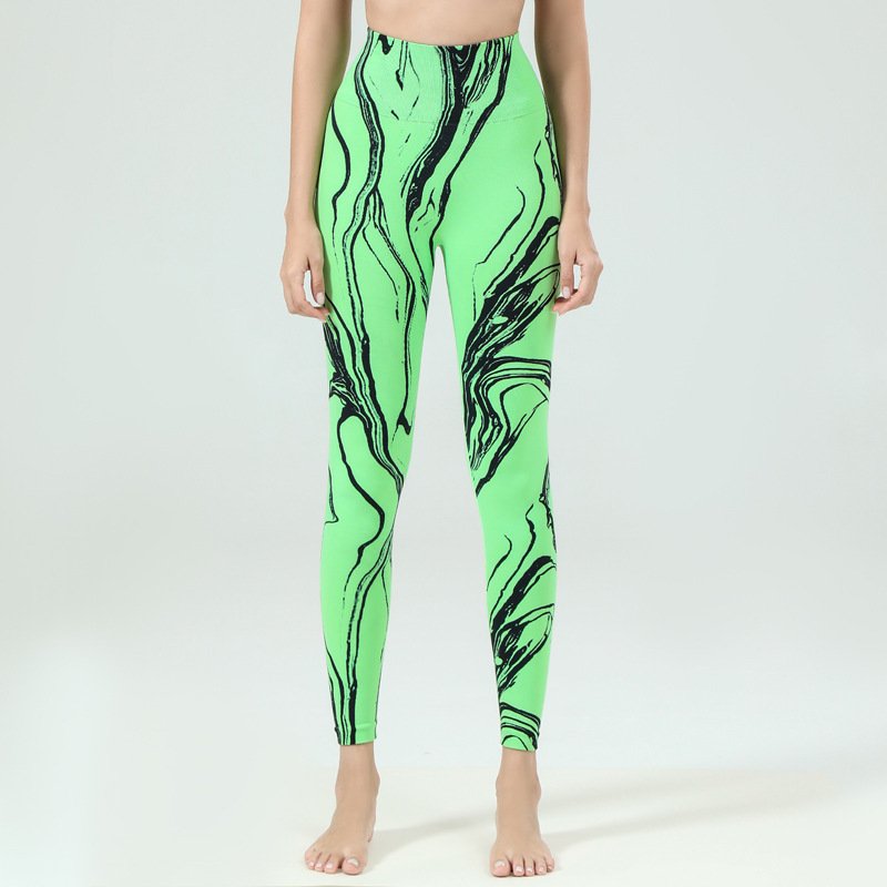 High Quality Women Striped Seamless Yoga Leggings Tie Dye High Waist Scrunch Butt Lifting Quick Drying Sports Pants for Women