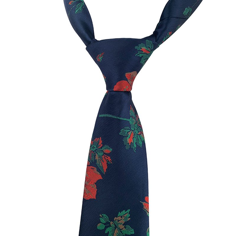 Polyester Tie Fashion Men's Necktie 8cm Navy Blue Green Black Ties Gravatas For Men Floral Slim Neckties Wedding Shirts Cravat
