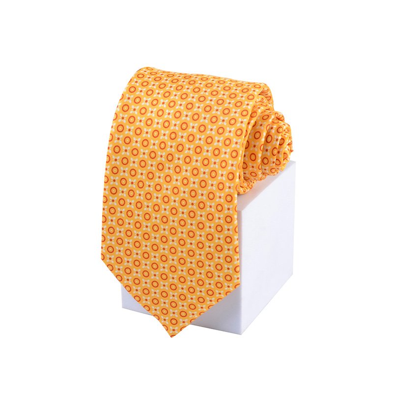 New Design Cheap Necktie Wholesale 100% Handmade Circle Pattern Luxury Pure Silk Custom Neck Tie For Men With Logo