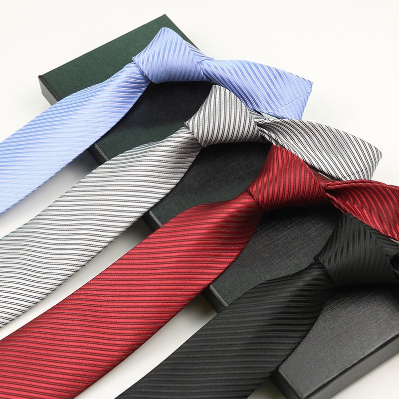 Factory sale 20 colors plain polyester silver wear necktie various neckties china 8cm solid color pinstripes tie for man