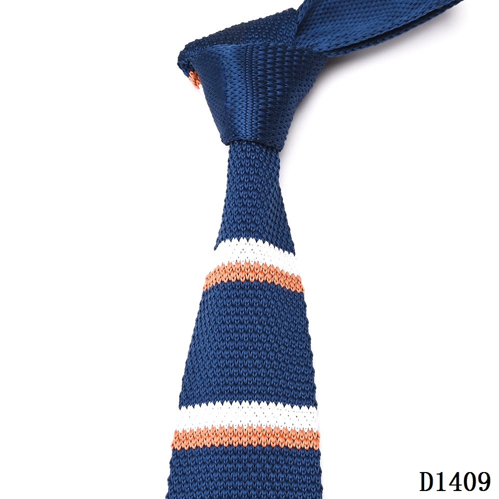 Yili China Factory Supplier Custom Made Men Skinny Seamless Silk Stripe Polyester Tie Knit