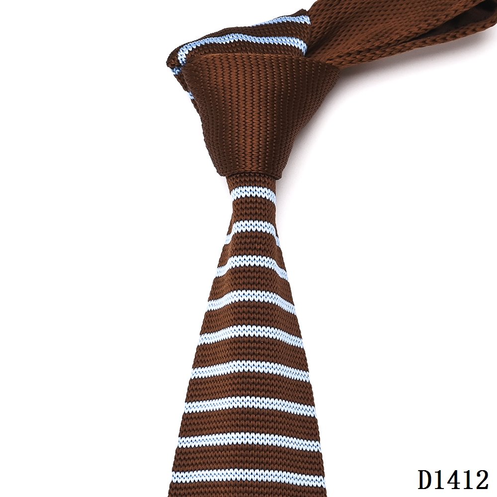 Yili China Factory Supplier Custom Made Men Skinny Seamless Silk Stripe Polyester Tie Knit
