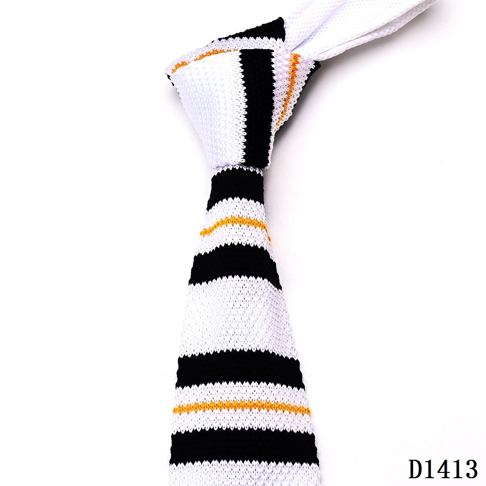 Yili China Factory Supplier Custom Made Men Skinny Seamless Silk Stripe Polyester Tie Knit