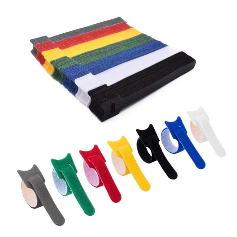 High Quality Reusable Double-Layer Nylon Ties Hook Loop Fastening Heat Resistance Elastic Adhesive 5 Color Options-Perfect
