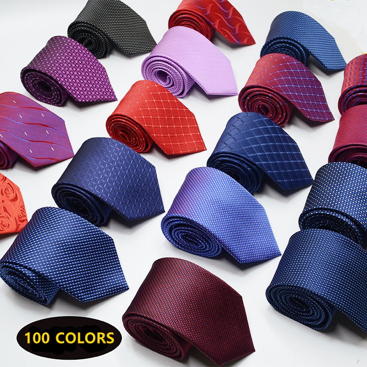 PLT02 Men's Business formal ties 100 different colors and patterns Polyester silk ties Wedding tie for men shirts