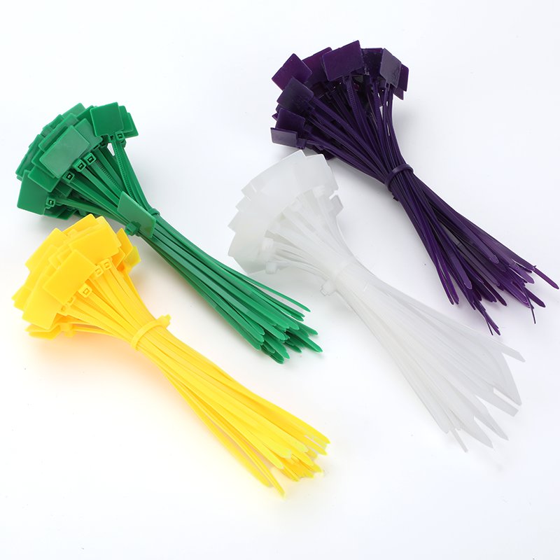 Markers Cable Tag Self-locking Easy Mark Labels Zip ties Plastic Cable ties Tag Labels Nylon Marker Cable ties