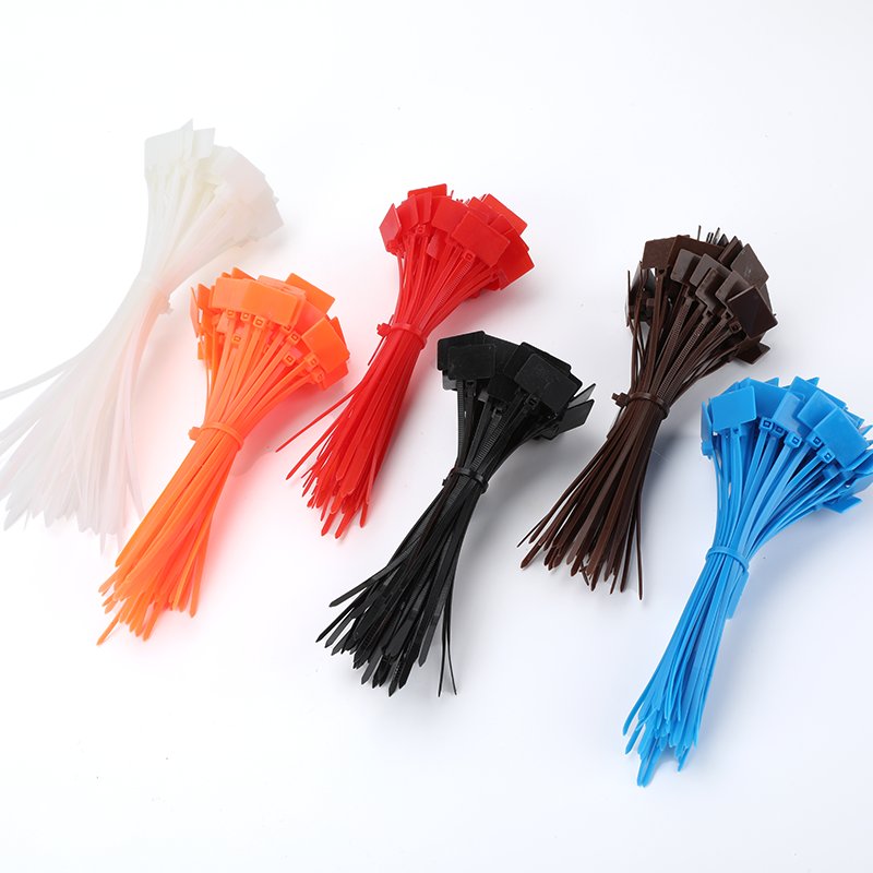 Markers Cable Tag Self-locking Easy Mark Labels Zip ties Plastic Cable ties Tag Labels Nylon Marker Cable ties