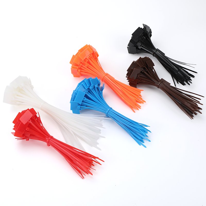 Markers Cable Tag Self-locking Easy Mark Labels Zip ties Plastic Cable ties Tag Labels Nylon Marker Cable ties