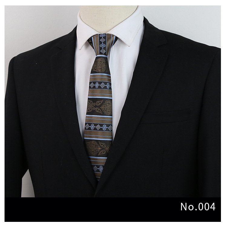 Woven Stripe Necktie Designers Logo Custom Mens Personalized Polyester Ties