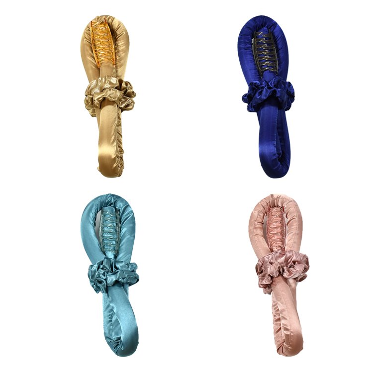 Wholesale Factory Sleeping Heatless Hair Curls Silk Sleeping Hair Curler Silk Satin Hair Roller
