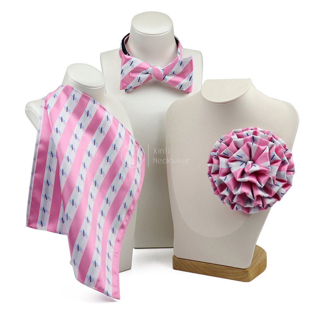Jack And Jill Of America Greek Lapel Pin Soror Fancy Handkerchiefs Neck Tie Polyest Bowtie Sets For Men
