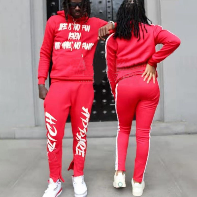 wholesale stacked sweatsuits men cotton blank sweat suits stacked pants sets men