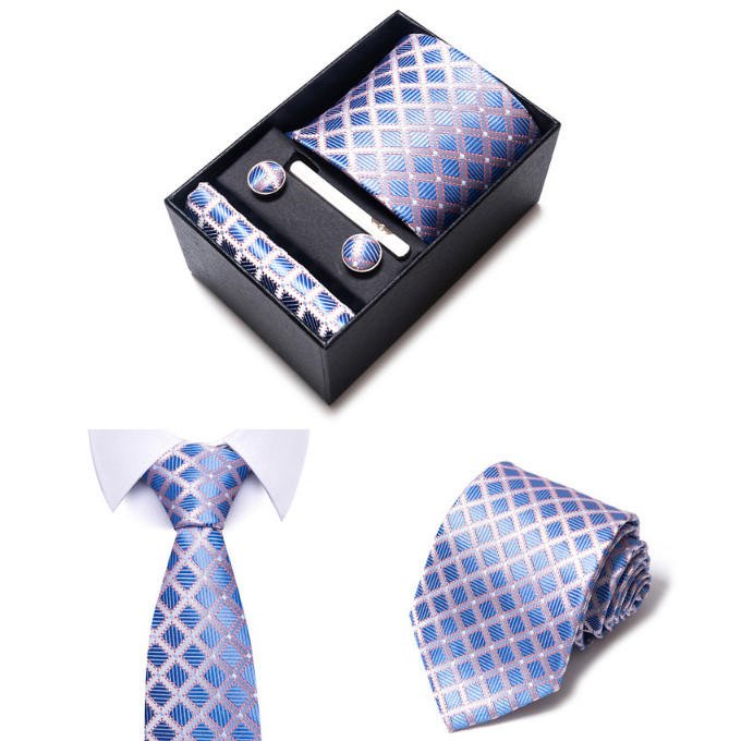 Formal Business Necktie 2023 Tie For Men With 5 Items Set Gift Box