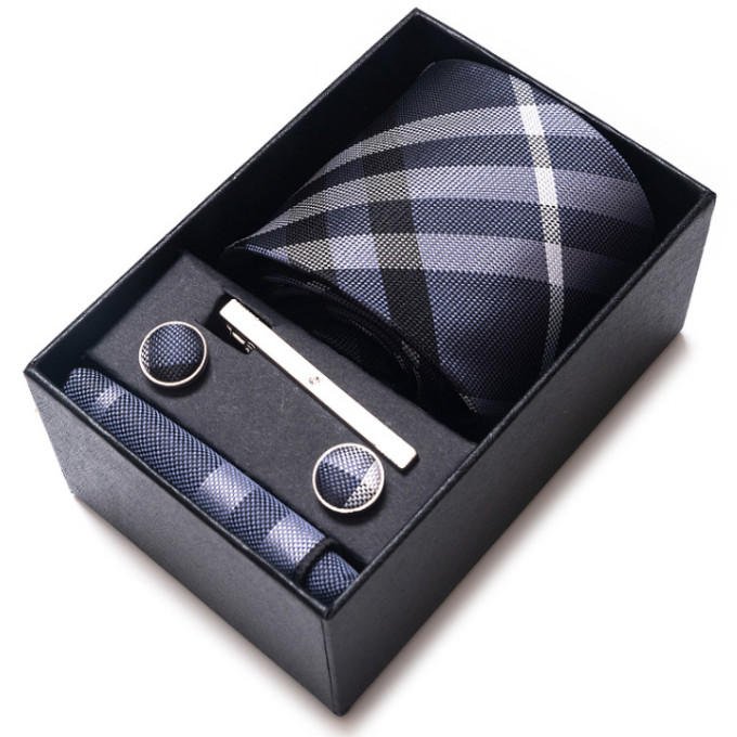 Formal Business Necktie 2023 Tie For Men With 5 Items Set Gift Box