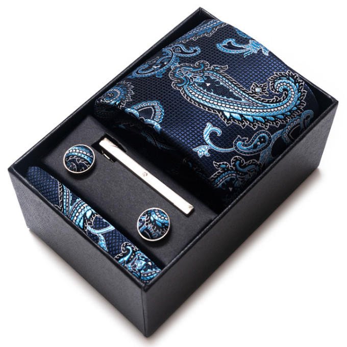 Formal Business Necktie 2023 Tie For Men With 5 Items Set Gift Box