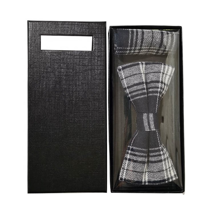 Fashion Black And White Silk Pretied Bow Tie Stripe pattern Bowtie For Women Gift