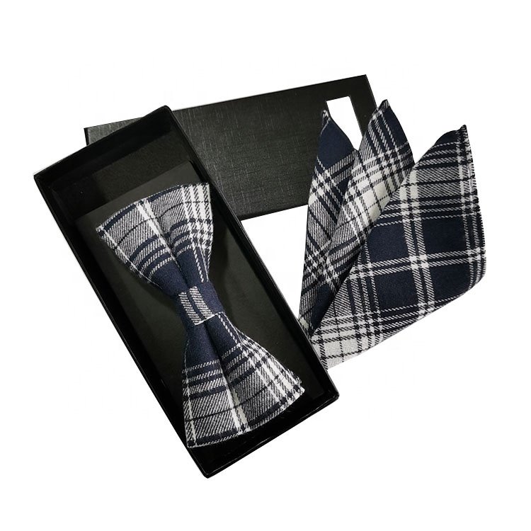 Fashion Black And White Silk Pretied Bow Tie Stripe pattern Bowtie For Women Gift