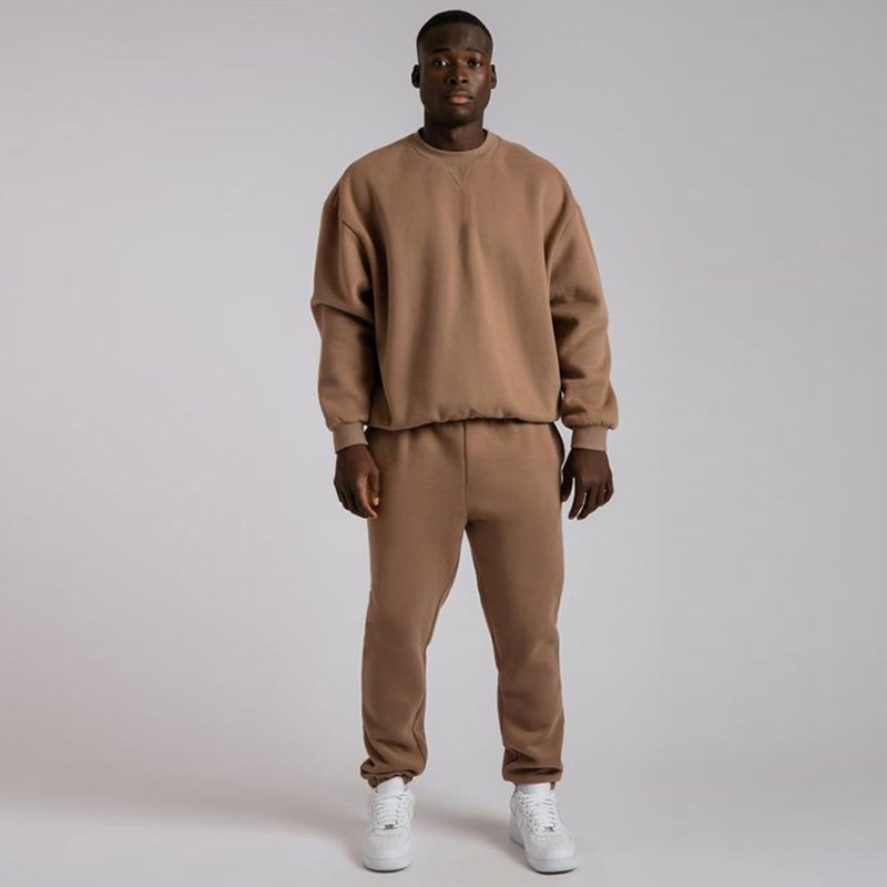 Wholesale Men Hoodie And Shorts Sets Solid Color Crew Neck HShorts Set Unisex Tracksuit