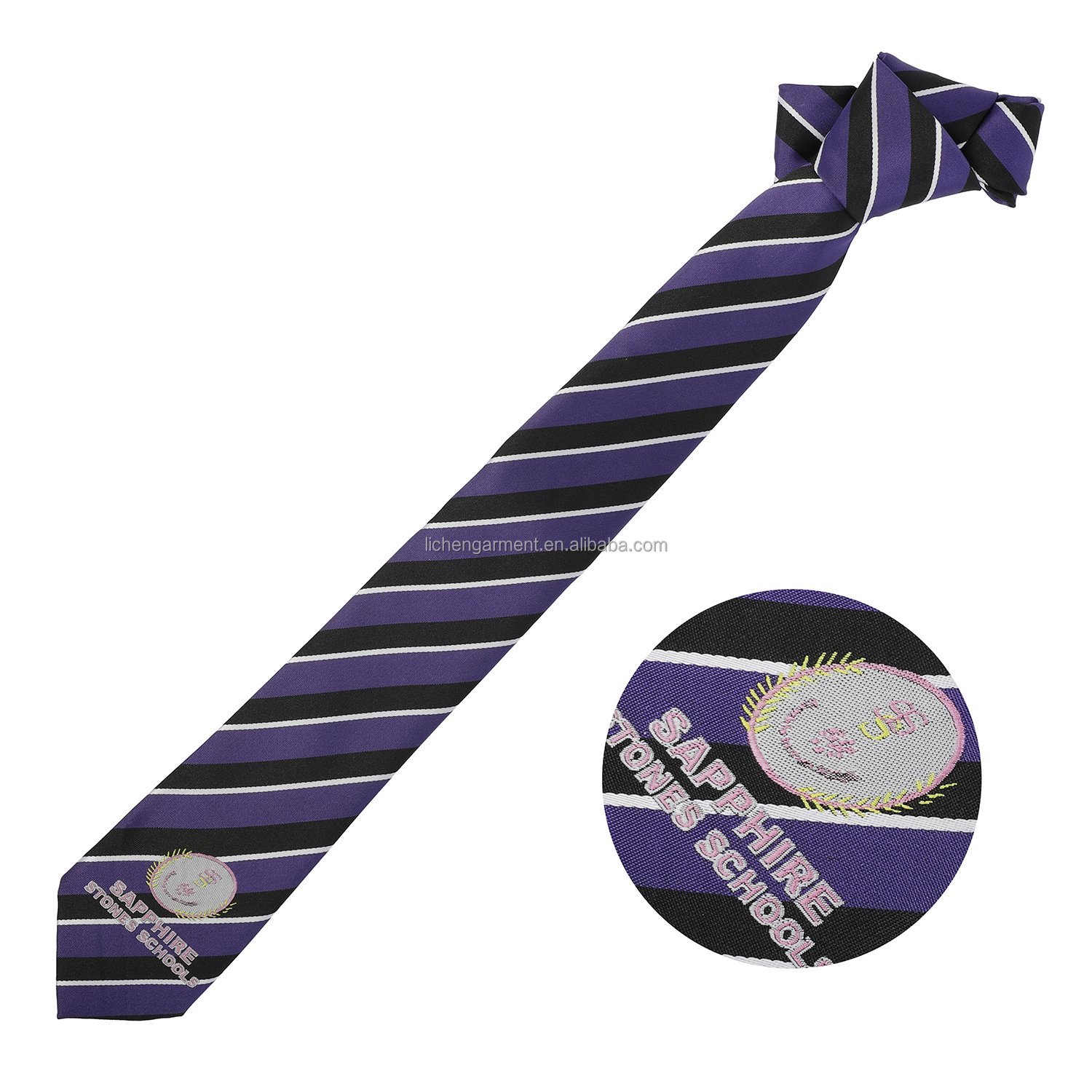 Custom Fashion Design Polyester Fabric Corbatas Logo Fancy Neckties Men's Personalized Polyester Micro Wireless Professional Tie