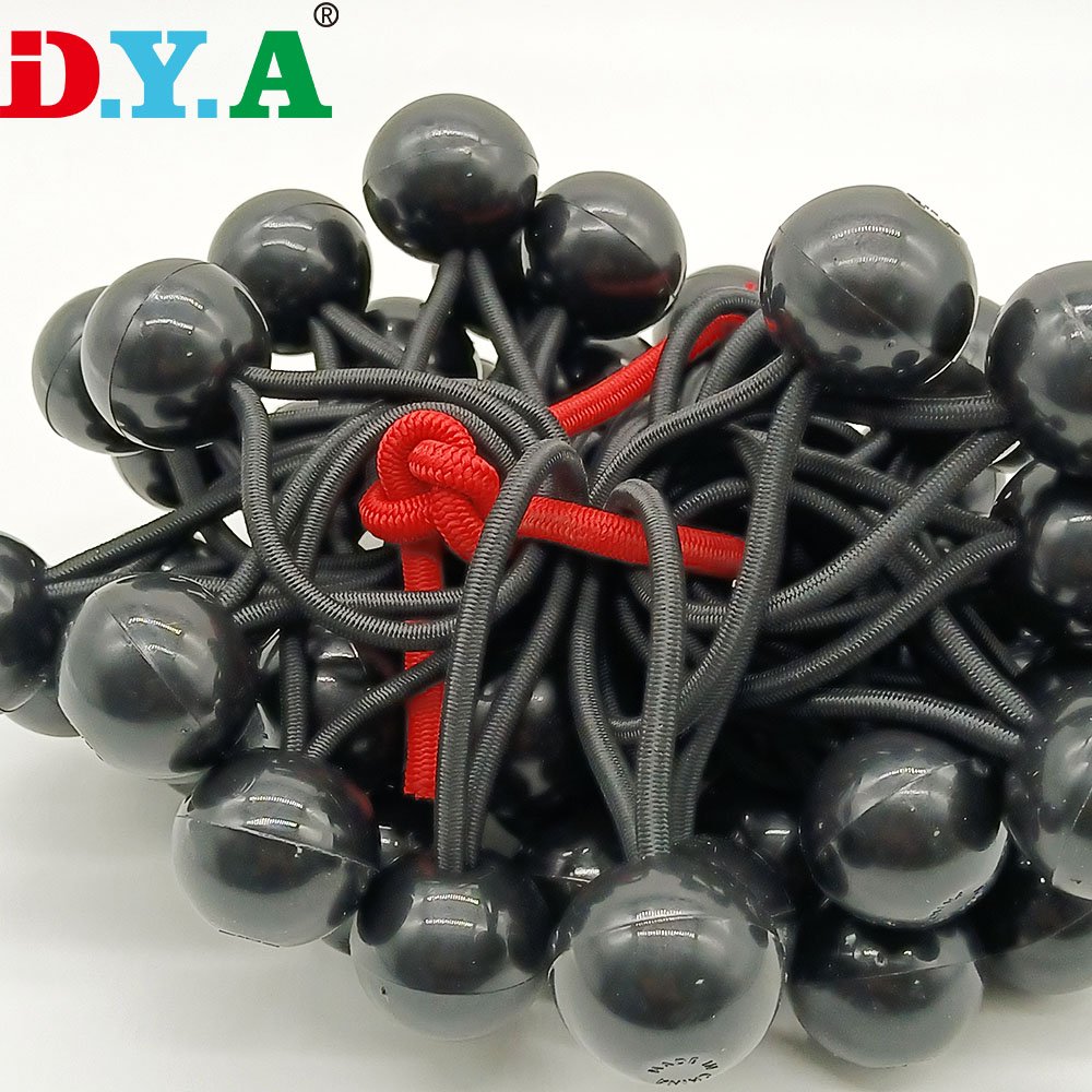 Camping Tent Tarp Tie Down Elastic Ball Bungee Bugee Cord Heavy Duty Tent Plastic Ball Head Elastic Bungee Rope Cord