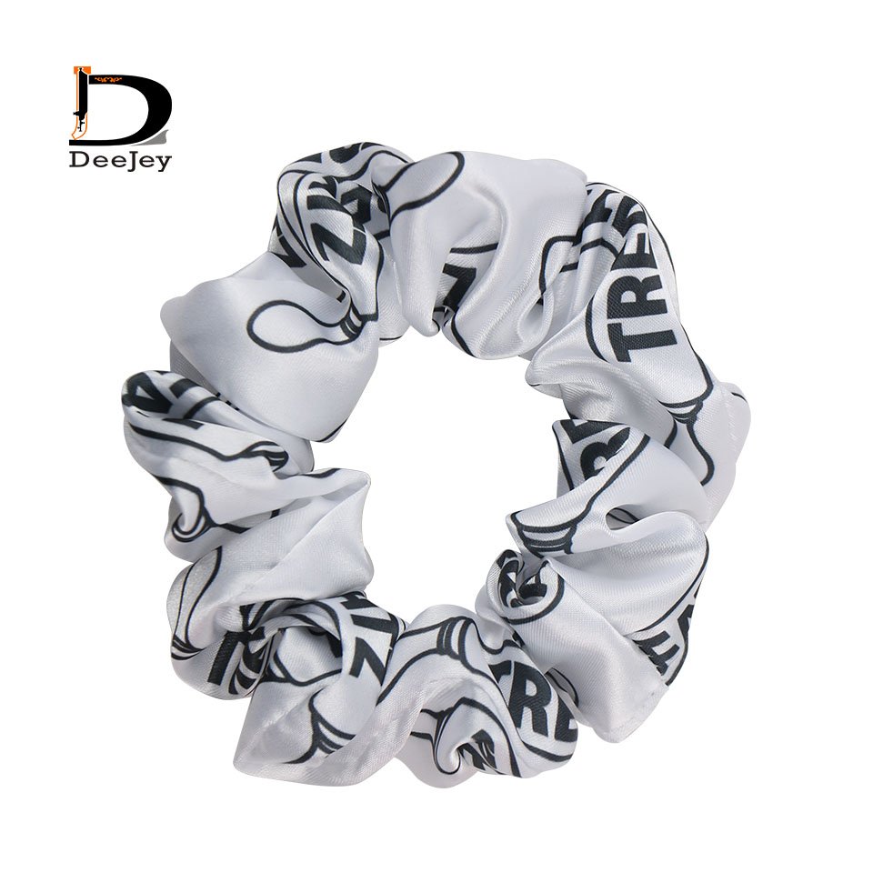 Factory Vendor Silk Satin Scrunchies Hair Ties Elastic Band for Girl with LOGO Printed