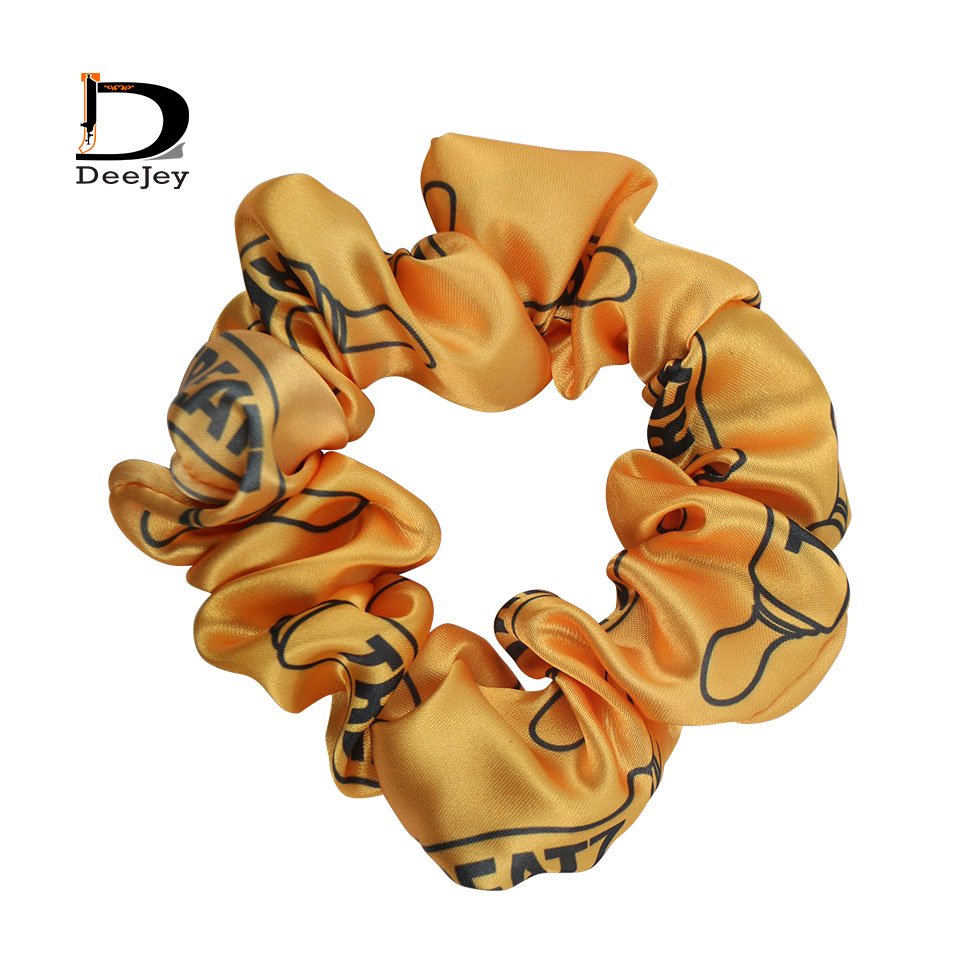 Factory Vendor Silk Satin Scrunchies Hair Ties Elastic Band for Girl with LOGO Printed