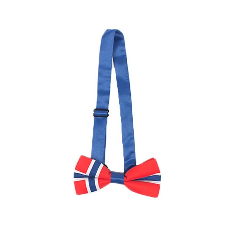 Wholesale British American Flag Pre Ties Bow Ties For Men Cheap poly Satin Bowtie Men For Event