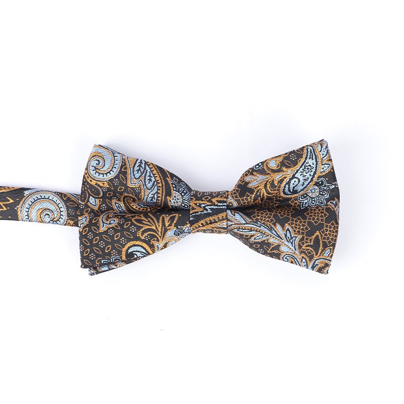 Fashion Vintage Jacquard Flower Printed Bow Tie Men's Business Formal Tie Cotton Bowties Fashion Collar Accessories For Wedding