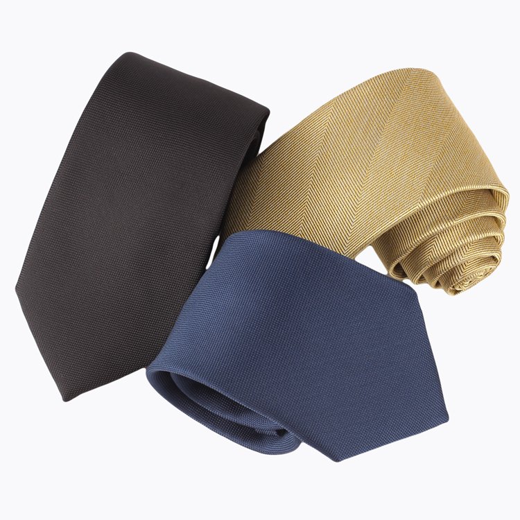 Business Custom Polyester Ties For Sale Solid Texture Microfiber Woven Jacquard Handmade Necktie for Men