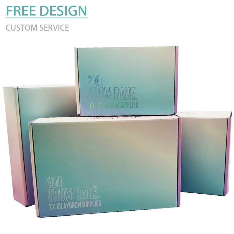 Custom Logo Cardboard Shipping Box With Zipper Strip Commerce Mailing Adhesive Tear Strip Open Postal Self Seal Mailer Box