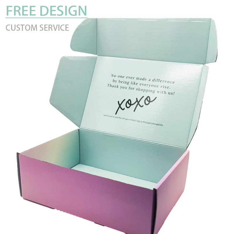 Custom Logo Cardboard Shipping Box With Zipper Strip Commerce Mailing Adhesive Tear Strip Open Postal Self Seal Mailer Box