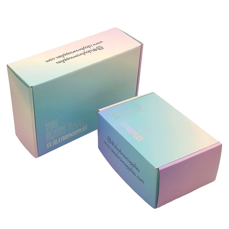 Custom Logo Cardboard Shipping Box With Zipper Strip Commerce Mailing Adhesive Tear Strip Open Postal Self Seal Mailer Box