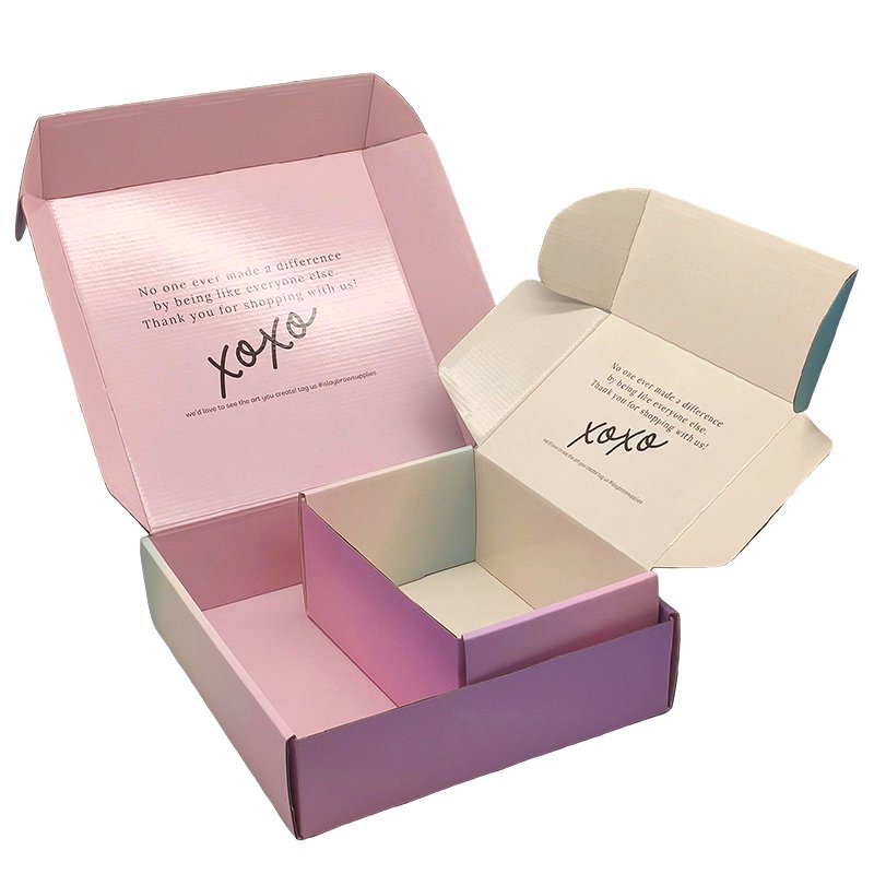 Custom Logo Cardboard Shipping Box With Zipper Strip Commerce Mailing Adhesive Tear Strip Open Postal Self Seal Mailer Box