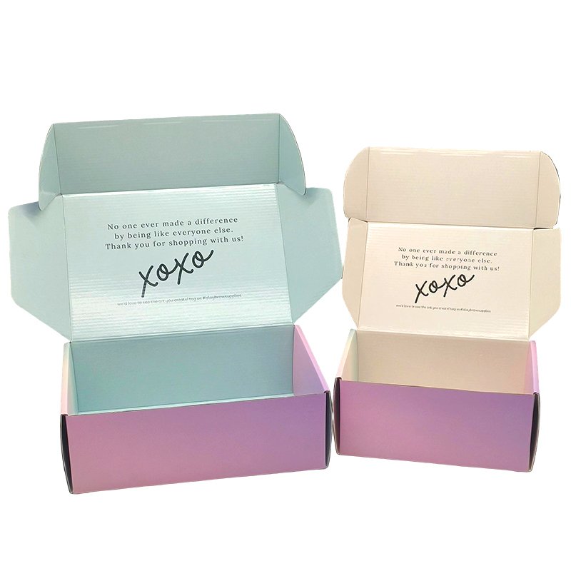Custom Logo Cardboard Shipping Box With Zipper Strip Commerce Mailing Adhesive Tear Strip Open Postal Self Seal Mailer Box