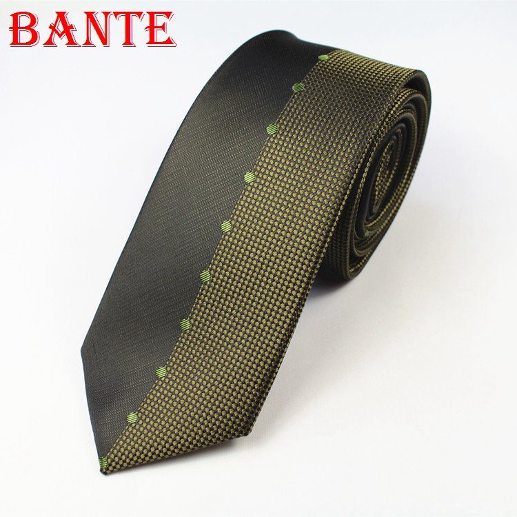 Fashionable Skinny Woven Polyester Tie Business Men's Slim Tie