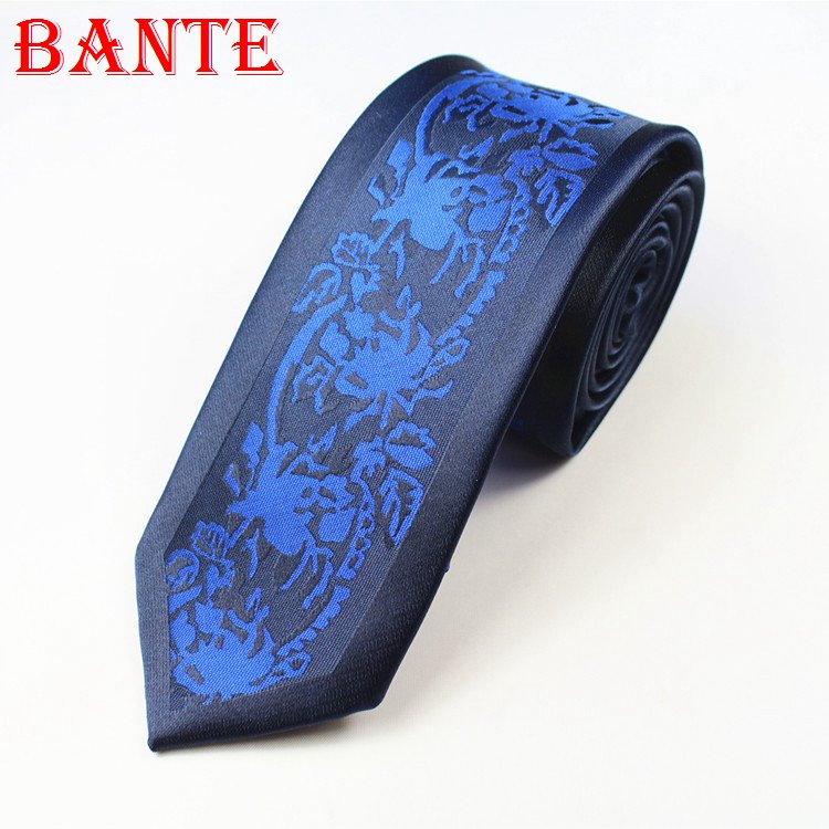 Fashionable Skinny Woven Polyester Tie Business Men's Slim Tie