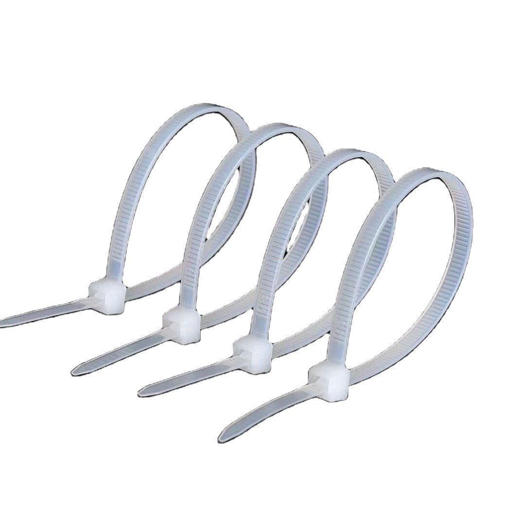 4*250 mm and other sizes High-quality Self-locking Nylon Cable Tie Black White Multi-color Support Customization