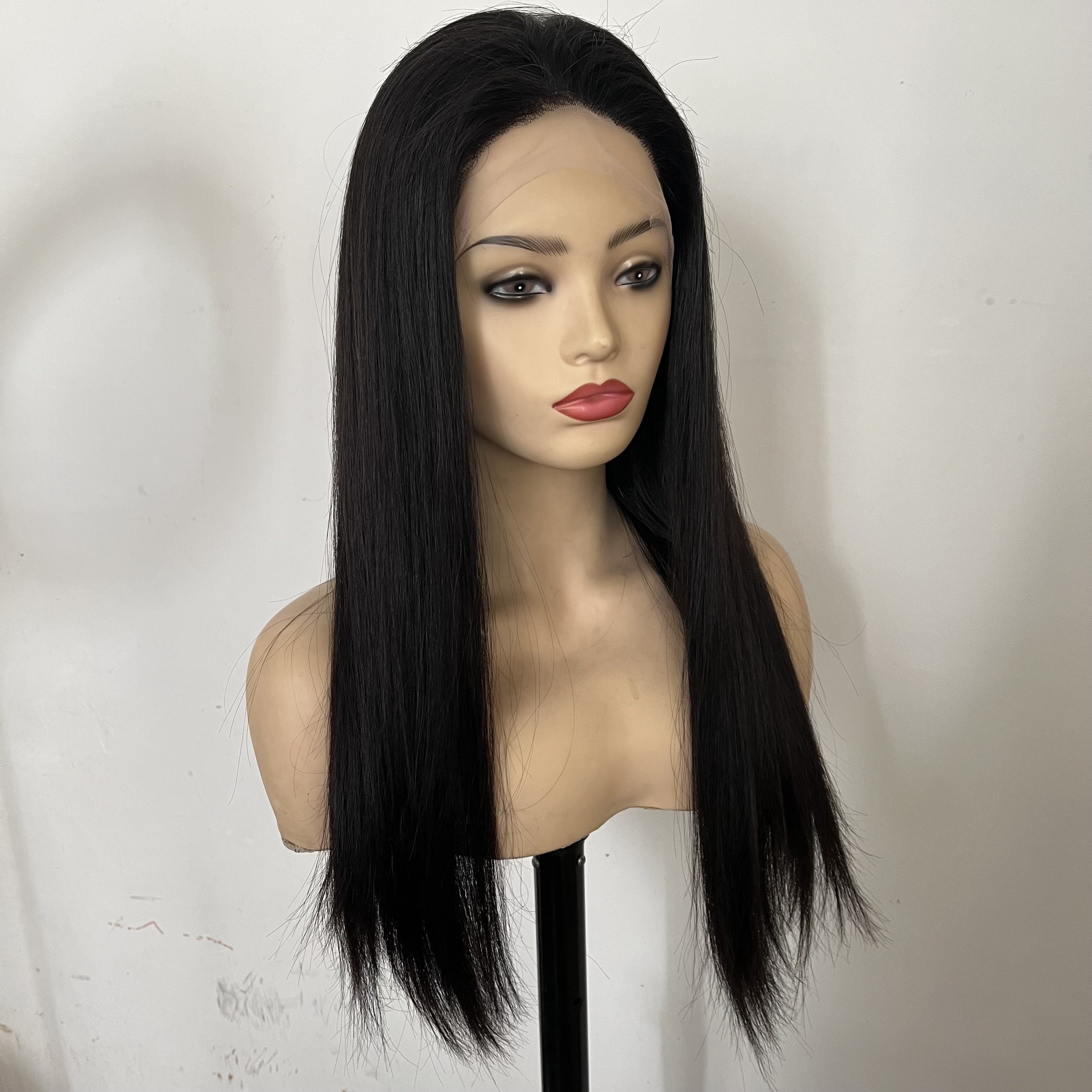Top Quality Custom Wig Factory Supplier Unprocessed Raw Virgin European Hair Hand Silk Top Full Lace Jewish Wigs