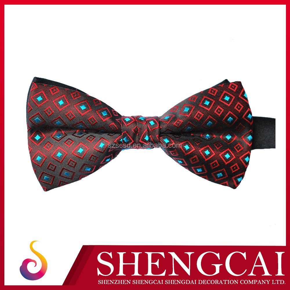 Wholesale Fashionable Silk Bow Tie Printed Dot Striped Pattern Embroidered Neck Tie for Suits Available in Plain Striped Styles