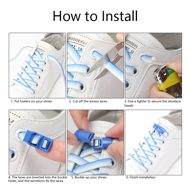 Magnetic Lock Shoelaces Without Ties Shoelace Flat Elastic Gradient Colorful Laces Sneakers for Kids Adult No Tie Shoe Laces