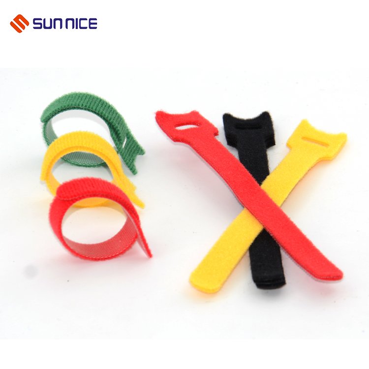 2021 Hot Sell Products High Quality 1/2'' Width 6'' 8'' 10'' Length Hook and Loop Strap With Logo Releasable Cable Ties