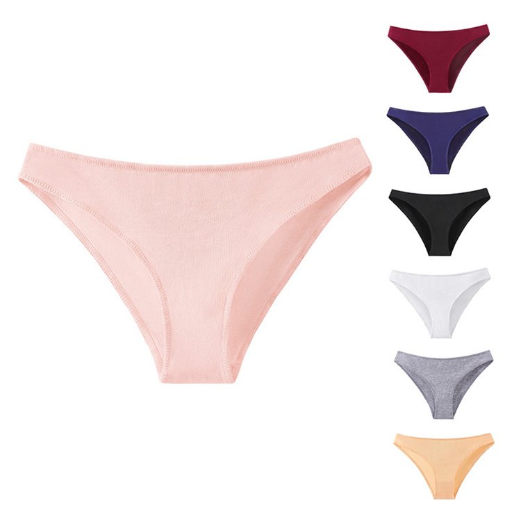 Cotton underwear for women low waist large size half hip comfortable skin friendly breathable girls' triangle pants